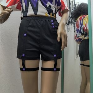 Strapped and Studded in Violet Shorts